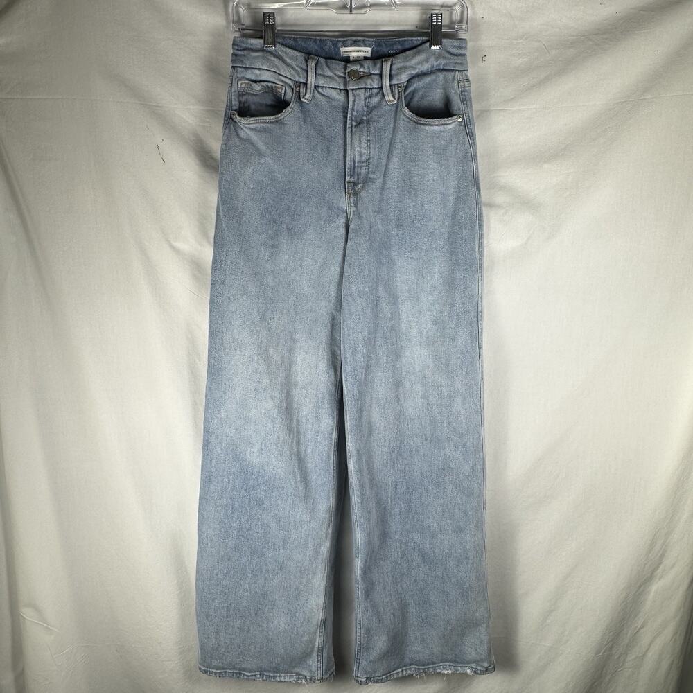 Good American Good Skate High Rise Wide Leg Jeans Size 4/27 in Indigo 634